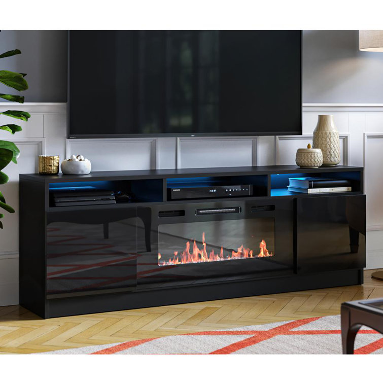Wade Logan® Frese TV Stand for TVs up to 70" with Fireplace Included